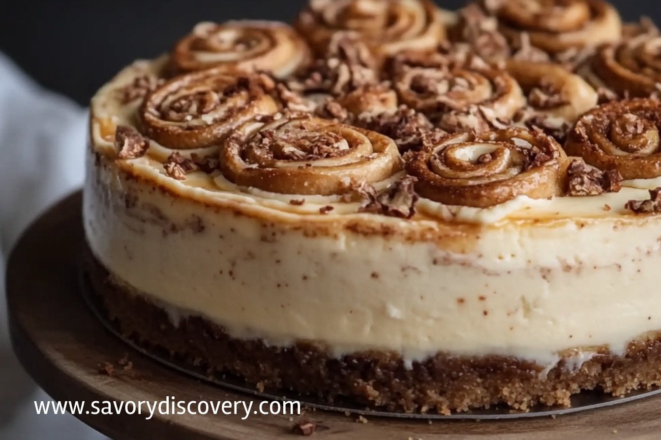 Cinnamon Roll Honeybun Cheesecake