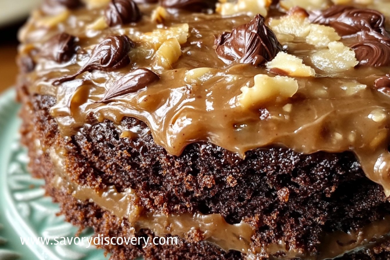 Homemade Traditional German Chocolate Cake